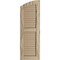 Ekena Millwork Timberthane Riverwood 2 Equal Louver w/Elliptical Top Faux Wood Shutters, 18W x 76H, 70 Low Side, PR SHULVL18X76RWPR - alternate 2